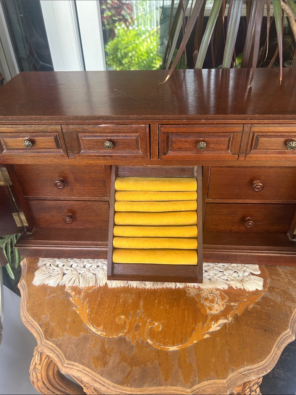 Vintage Wooden Jewelry Box - Picture 7 of 16